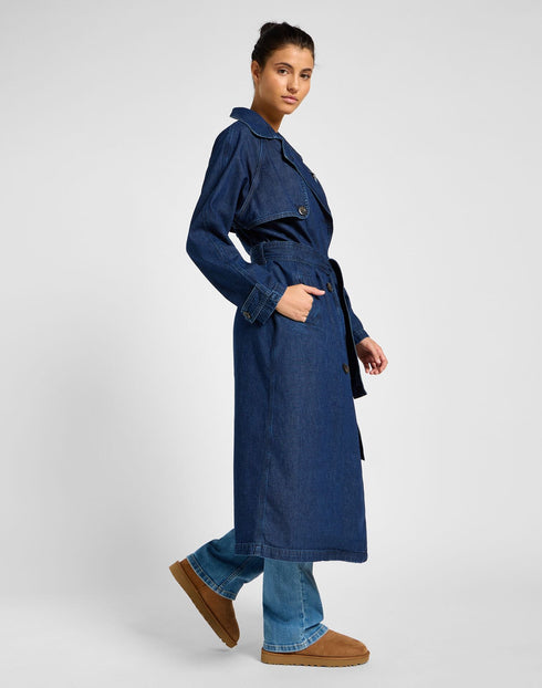Lee Women's Denim Trench Coat In Home Bound
